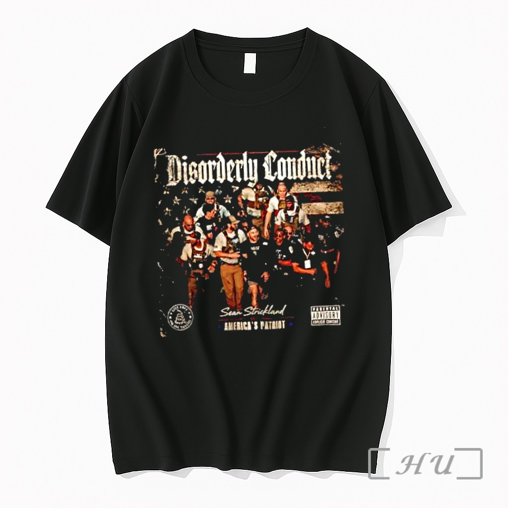 Officials Sean Strickland Americas Patriot Disorderly Conduct Live Free Or Die Trying Premium T Shirts Sweater Hoodie