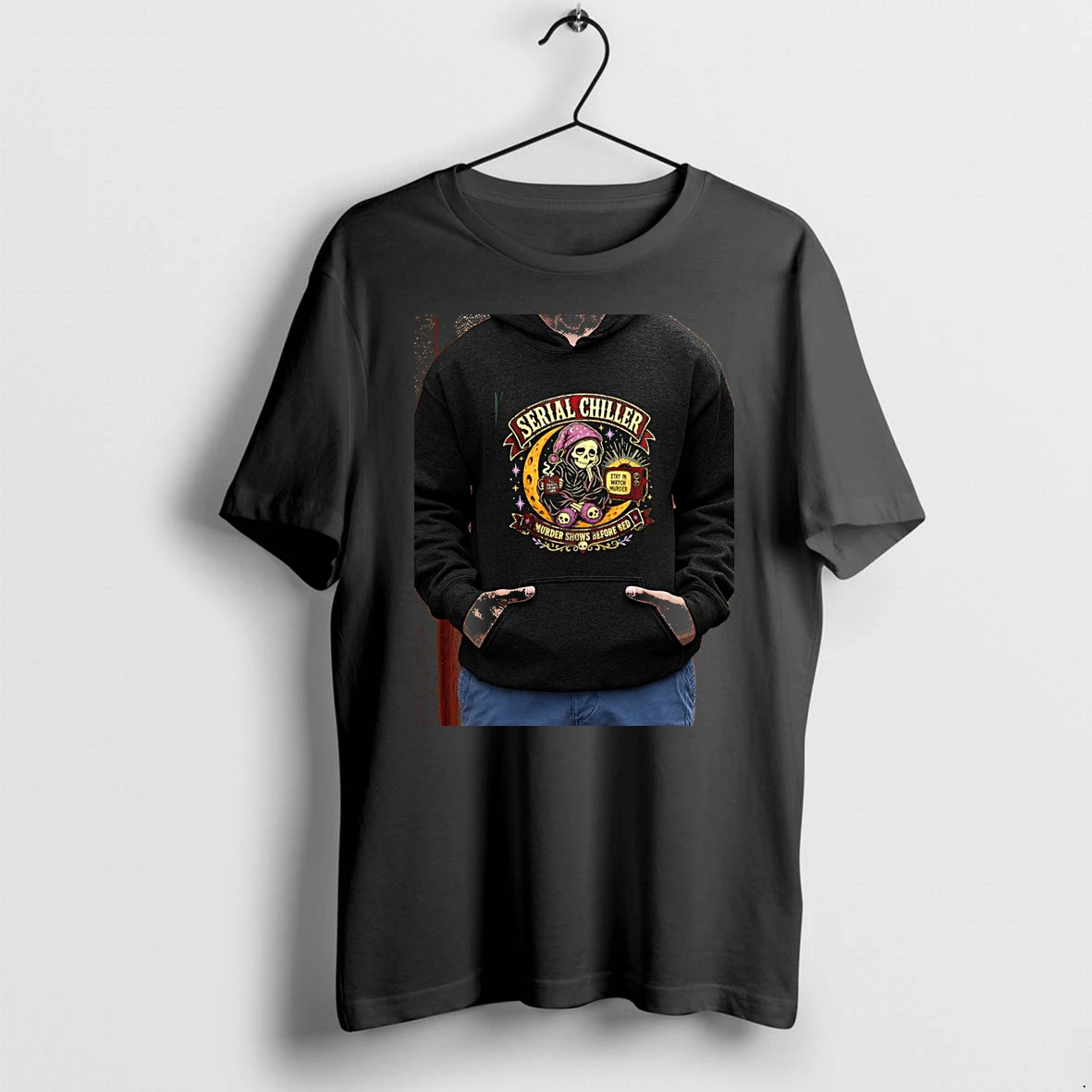 Officials Serial Chiller Stay In Watch Murder Til Death Doesnt Care Murder Shows Before Bed Premium T Shirt Sweatshirt Hoodie
