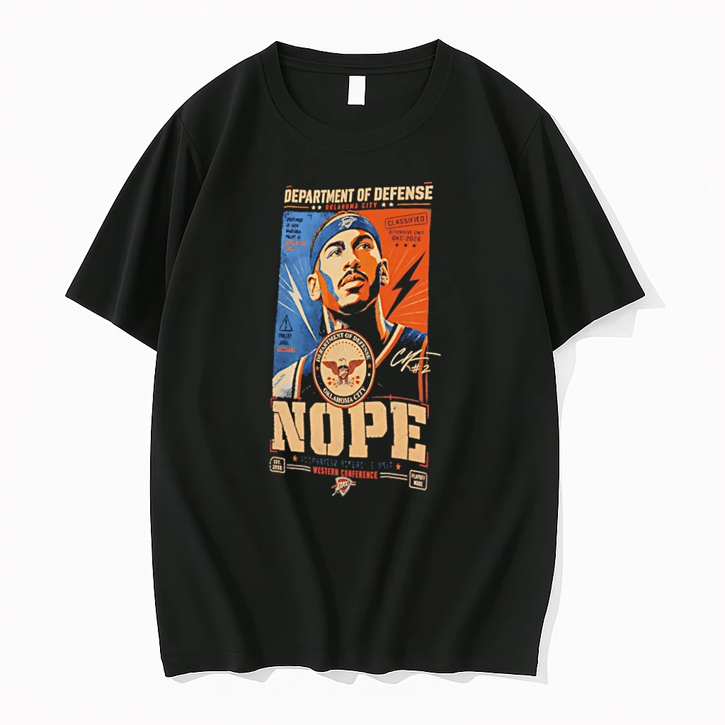 Officials Shai Gilgeous Alexander Oklahoma City Thunder Nope Department Of Defense Tee Premium T Shirt Sweatshirt Hoodie