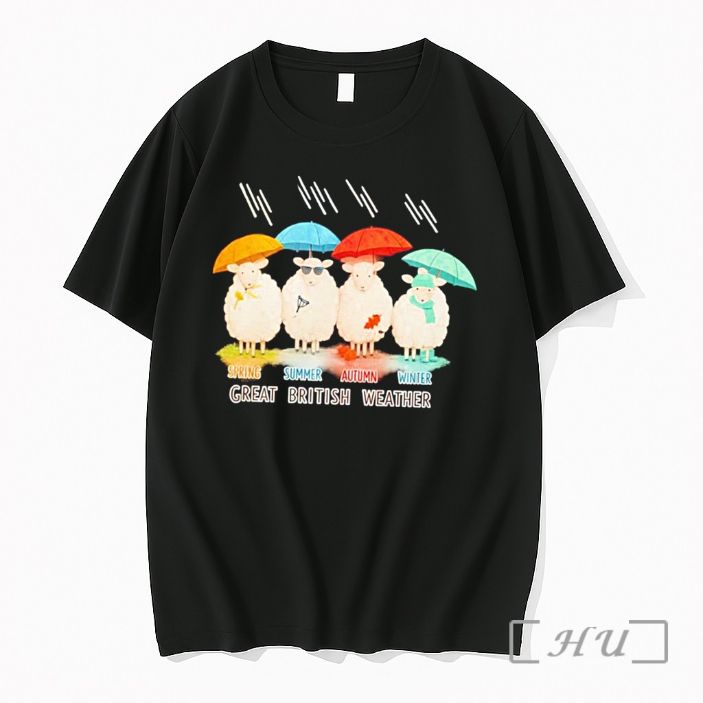Officials Sheeps Spring Summer Autumn Winter Great British Weather Tee Premium T Shirts Sweater Hoodie
