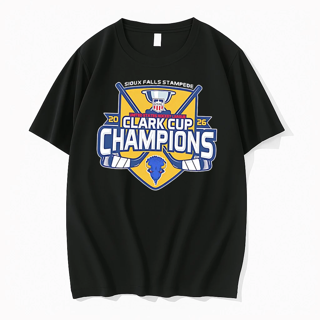 Officials Sioux Falls Stampede 2026 Clark Cup Champions Gold Rush Tee Premium T Shirt Sweatshirt Hoodie