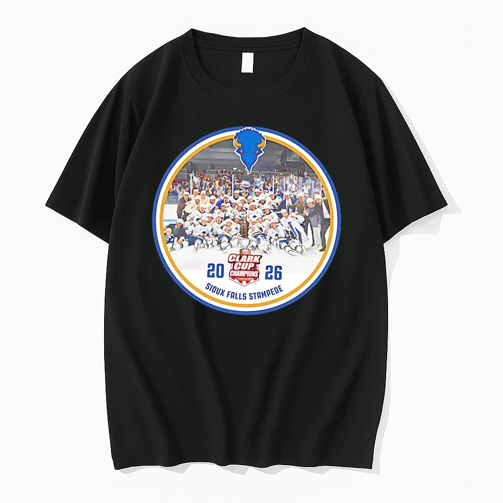 Officials Sioux Falls Stampede 2026 Clark Cup Champions All Team Graphic Tee Premium T Shirt Sweatshirt Hoodie