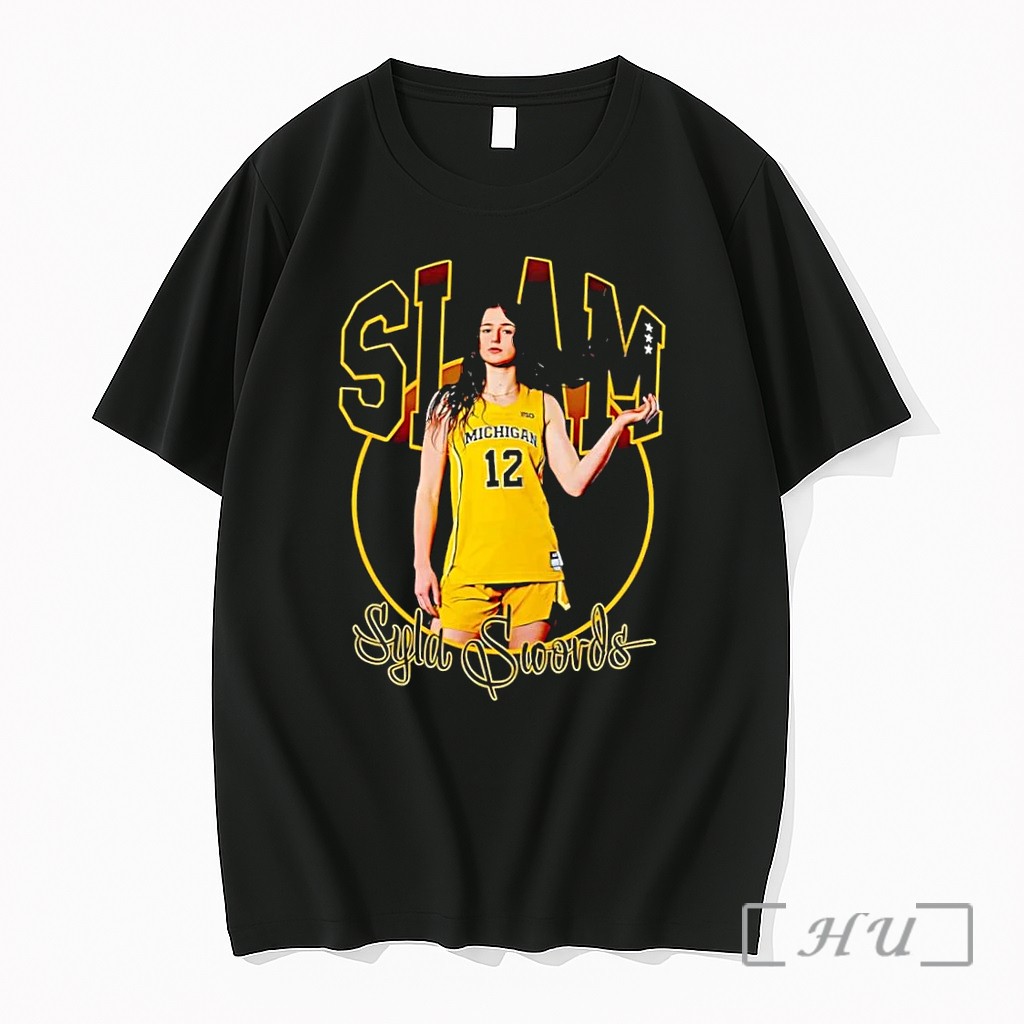 Officials Slam Syla Swords Michigan Basketball Player Jersey Graphic Black Premium T Shirts Sweater Hoodie