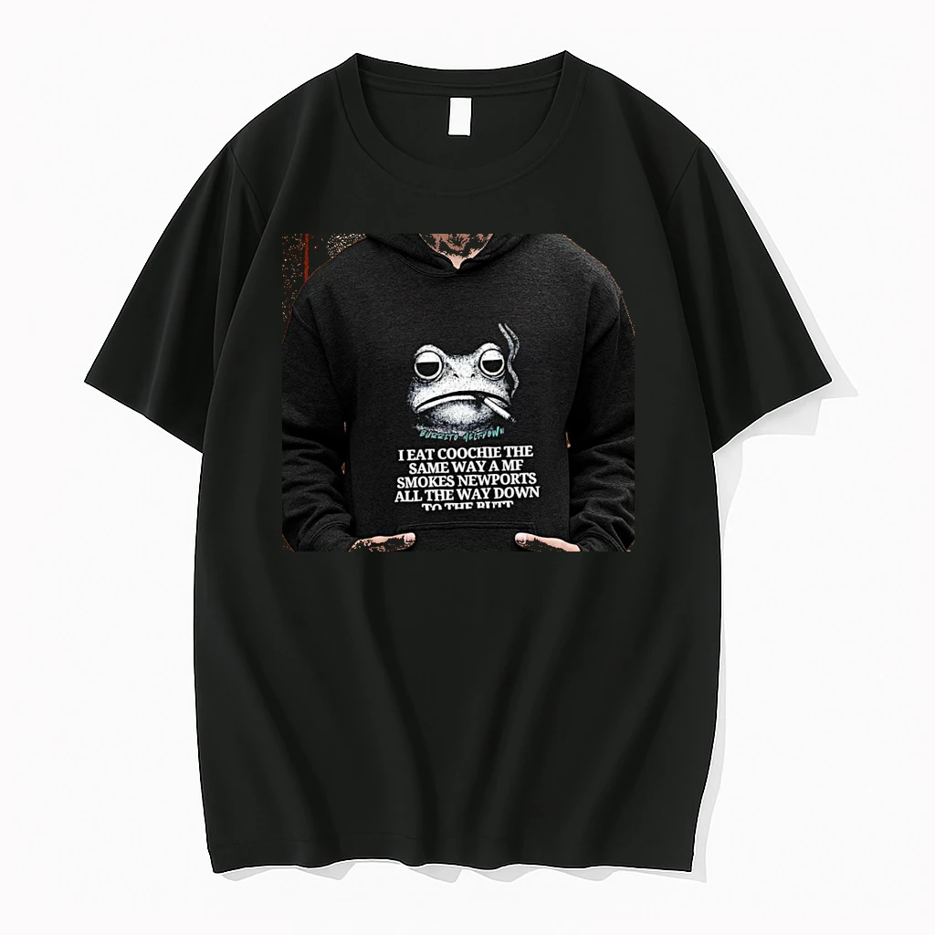 Officials Smoking Frog Burrito Meltdown I Eat Coochie The Same Way A Mf Smokes Newports Premium T Shirt Sweatshirt Hoodie