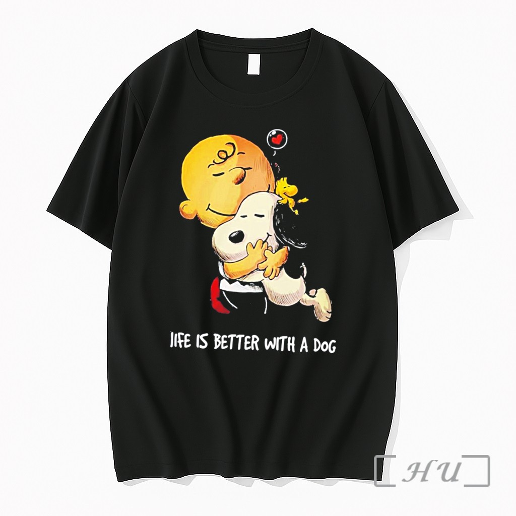 Officials Snoopy And Charlie Brown Life Is Better With A Dog Tee Premium T Shirts Sweater Hoodie