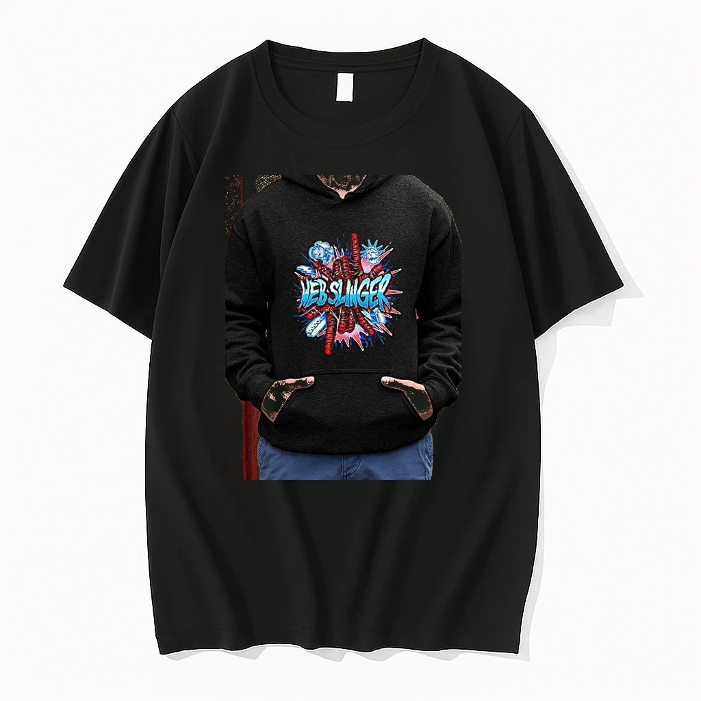 Officials Spider Man Web Slinger New York City Statue Of Liberty Camera Film Hot Dog Premium T Shirt Sweatshirt Hoodie
