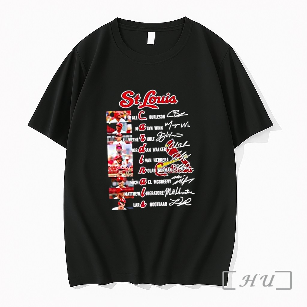 Officials St Louis Cardinals Mlb Ale Burleson Masyn Winn Roster Autograph Signatures Premium T Shirts Sweater Hoodie