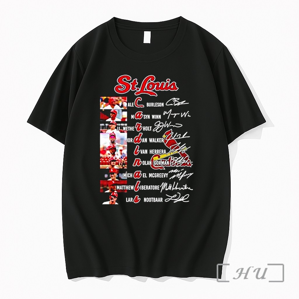 Officials St Louis Cardinals Signatures Team Players Premium T Shirts Sweater Hoodie