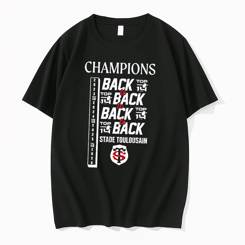 Officials Stade Toulousain Rugby 2026 Quadruple Champions Back 4 Back 23 24 25 26 Tee Premium T Shirt Sweatshirt Hoodie