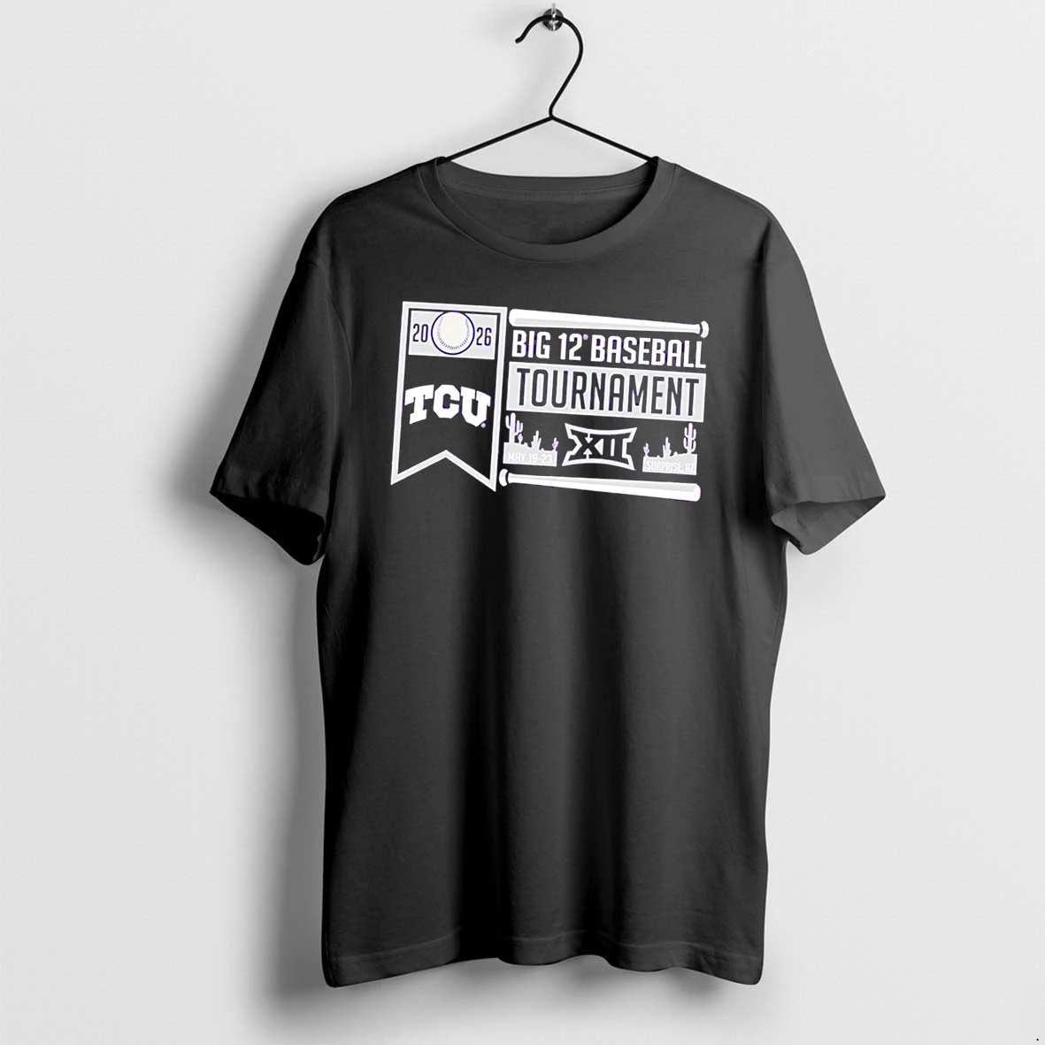Officials Tcu Horned Frogs 2026 Big 12 Baseball Tournament Participant Tee Premium T Shirt Sweatshirt Hoodie