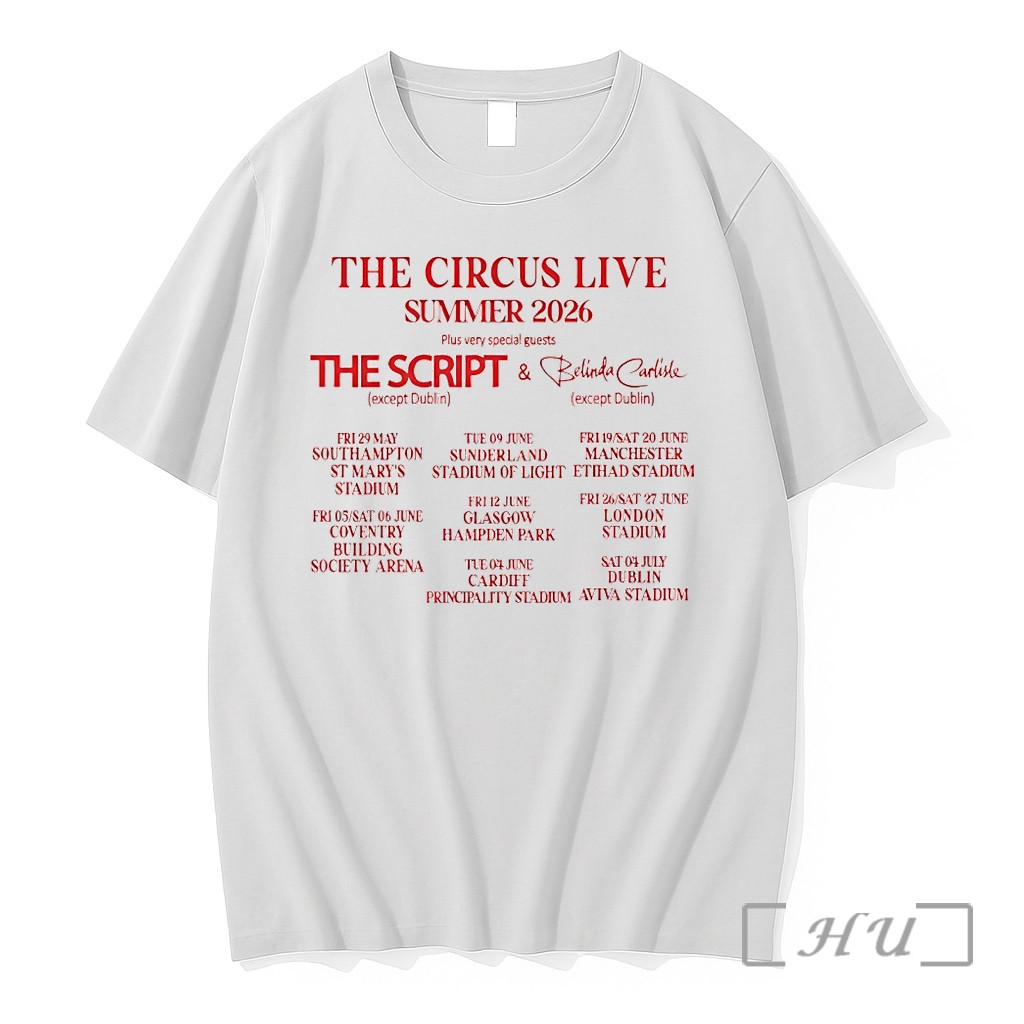 Officials Take That The Circus Live Summer 2026 The Script And Belinda Carlisle Premium T Shirts Sweater Hoodie
