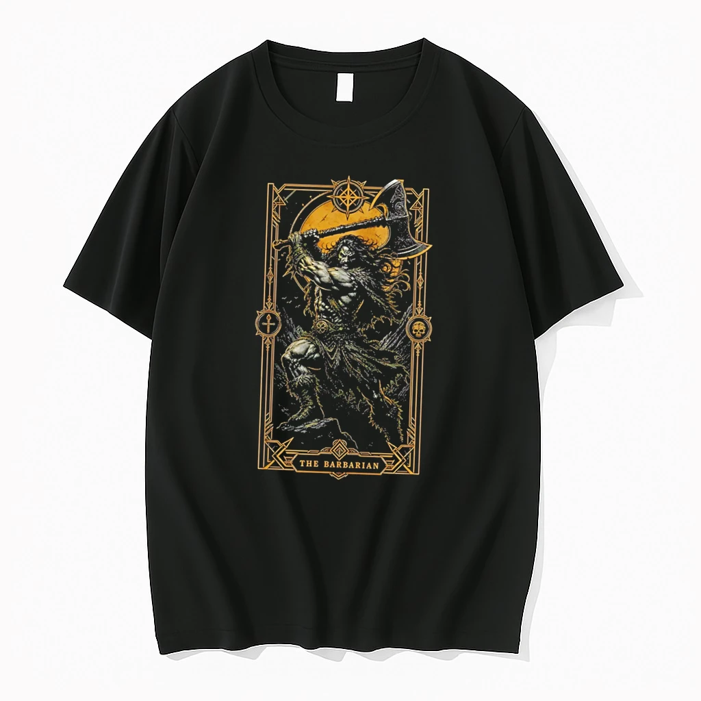 Officials The Barbarian Fantasy Warrior With Battle Axe Tee Premium T Shirt Sweatshirt Hoodie
