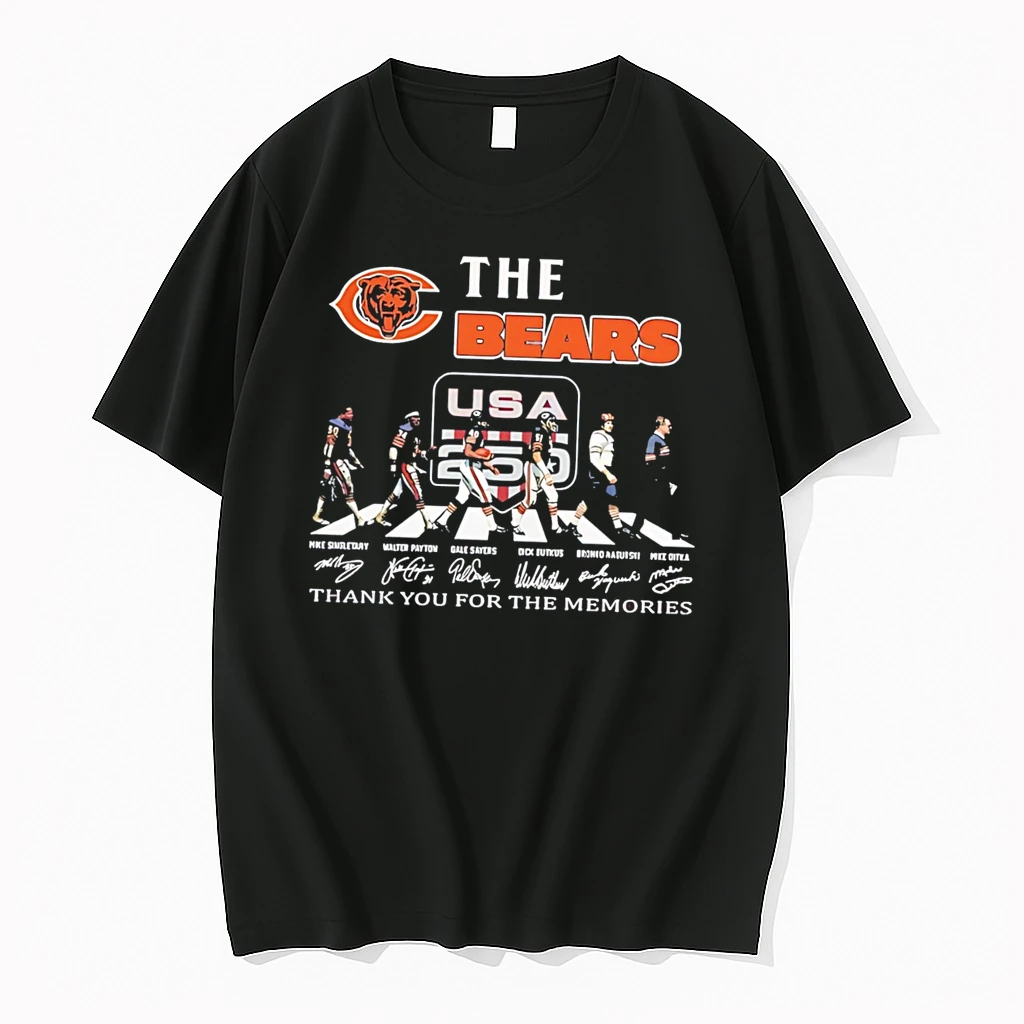 Officials The Chicago Bears Abbey Road Thank You For The Memories Signature Tee Premium T Shirt Sweatshirt Hoodie