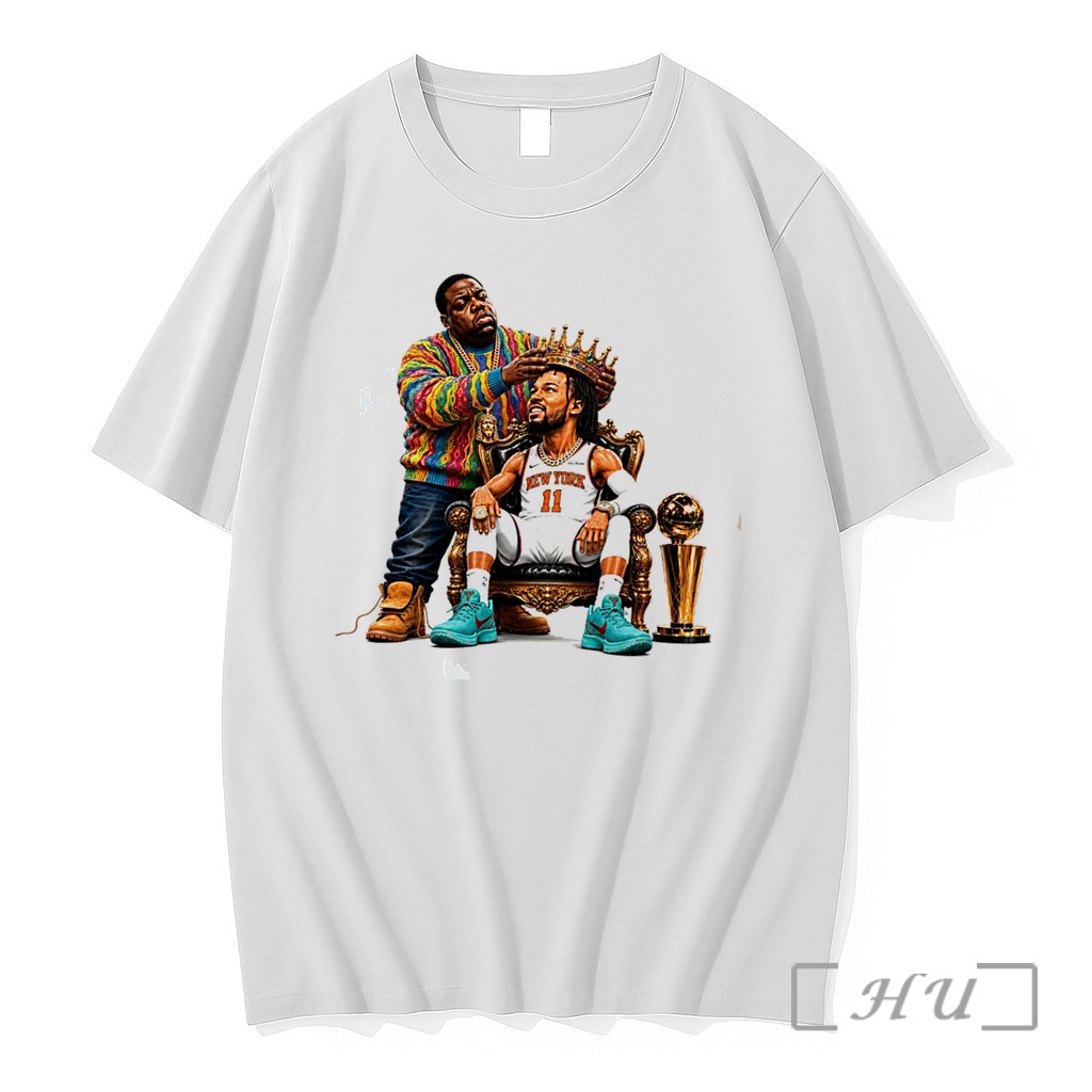 Officials The Notorious B I G And Jalen Brunson A New King Of New York Tee Premium T Shirts Sweater Hoodie