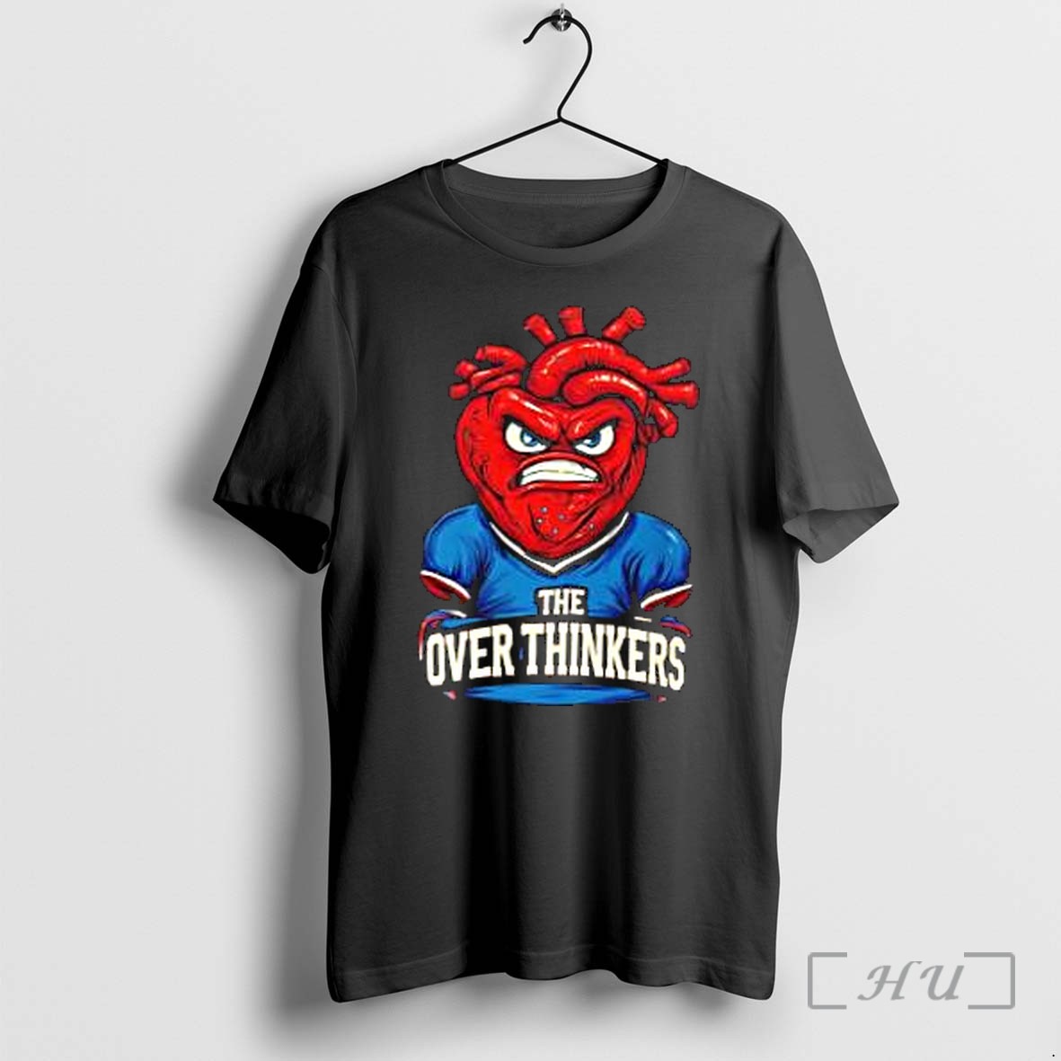 Officials The Overthinkers Varsity Heart Mascot Premium T Shirts Sweater Hoodie
