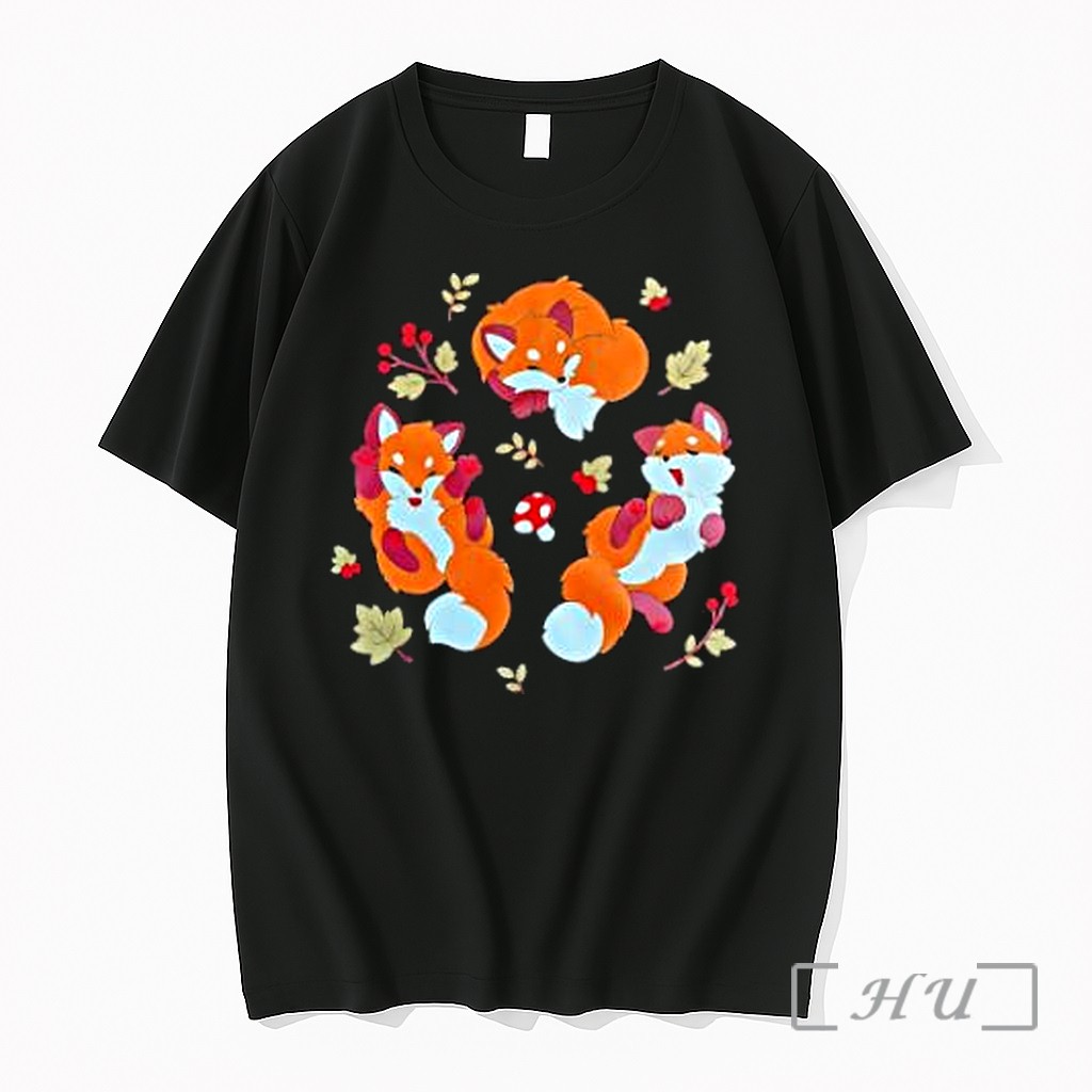 Officials Three Cute Foxes With Forest Premium T Shirts Sweater Hoodie