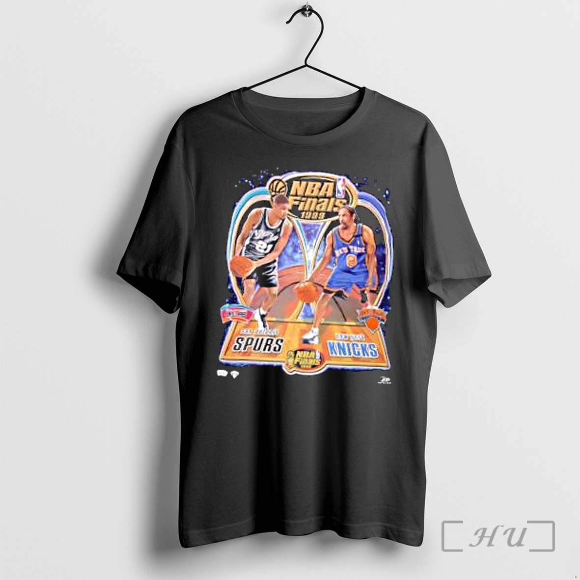 Officials Tim Duncan San Antonio Spurs And Latrell Sprewell New York Knicks Nba Finals 1999 Premium T Shirts Sweater Hoodie