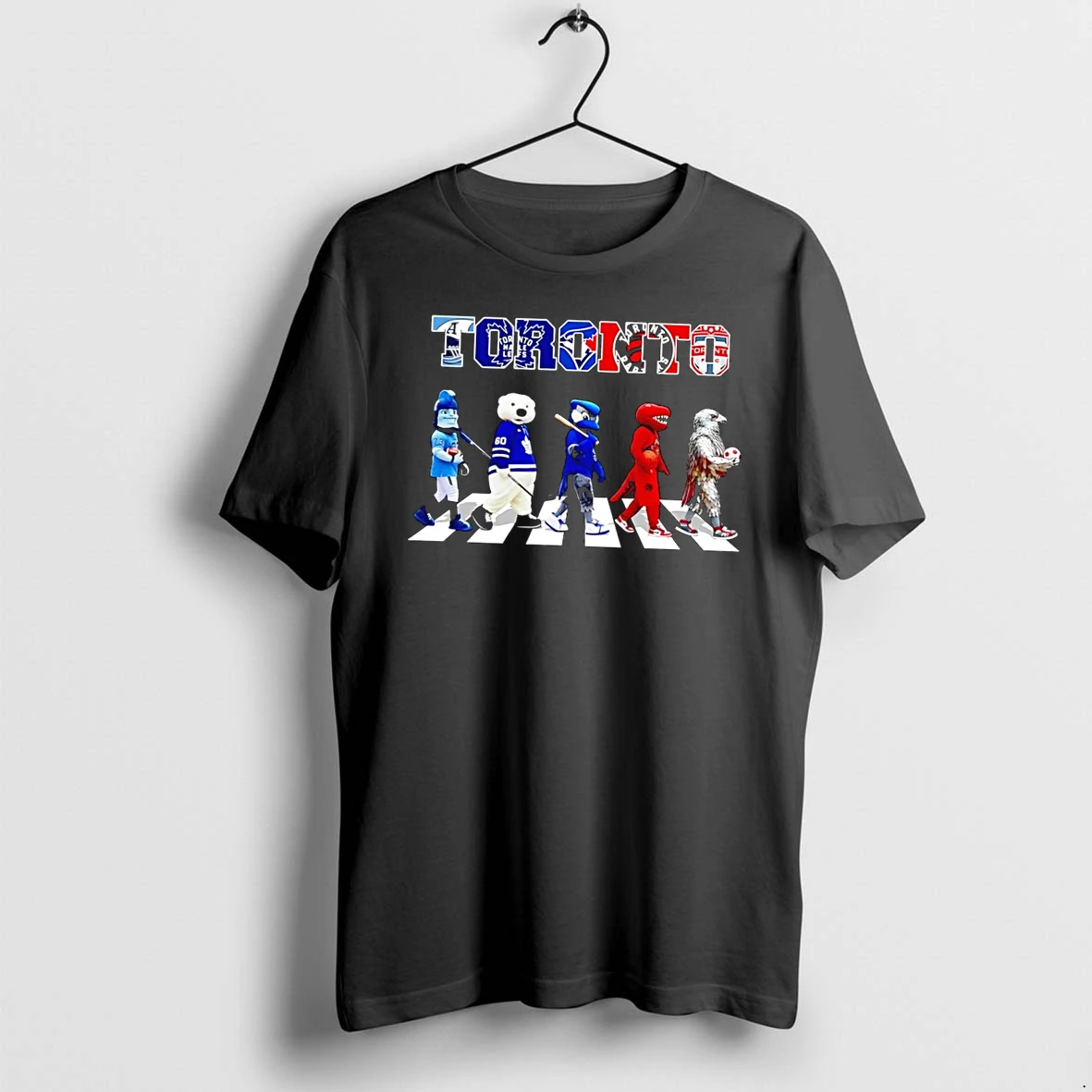 Officials Toronto Pro Sports Teams Logos Mascots Abbey Road Black Premium T Shirt Sweatshirt Hoodie