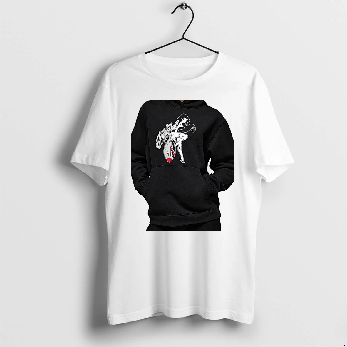 Officials Twisted Bombshell Pin Up Girl Shark Mouth Bomb Premium T Shirt Sweatshirt Hoodie