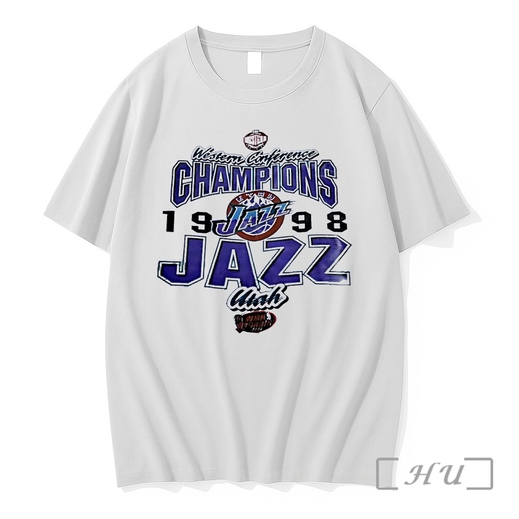 Officials Utah Jazz 1998 Western Conference Champions Nba Finals Nba White Premium T Shirts Sweater Hoodie