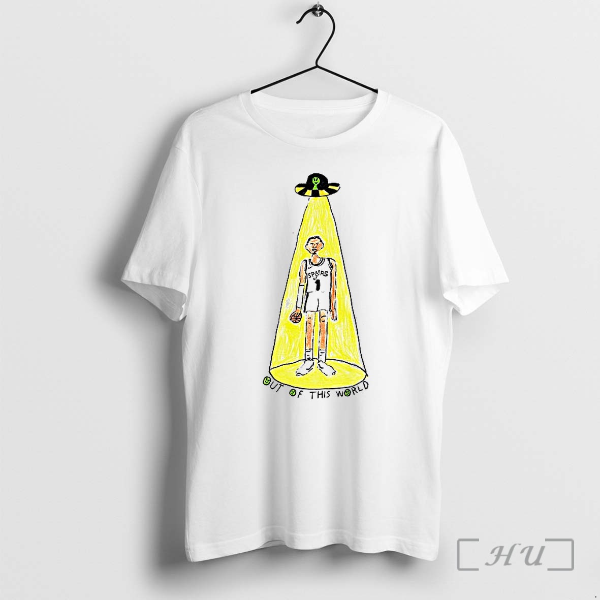 Officials Victor Wembanyama 1 San Antonio Spurs Basketball Ufo But Of This World Art Meme Premium T Shirts Sweater Hoodie