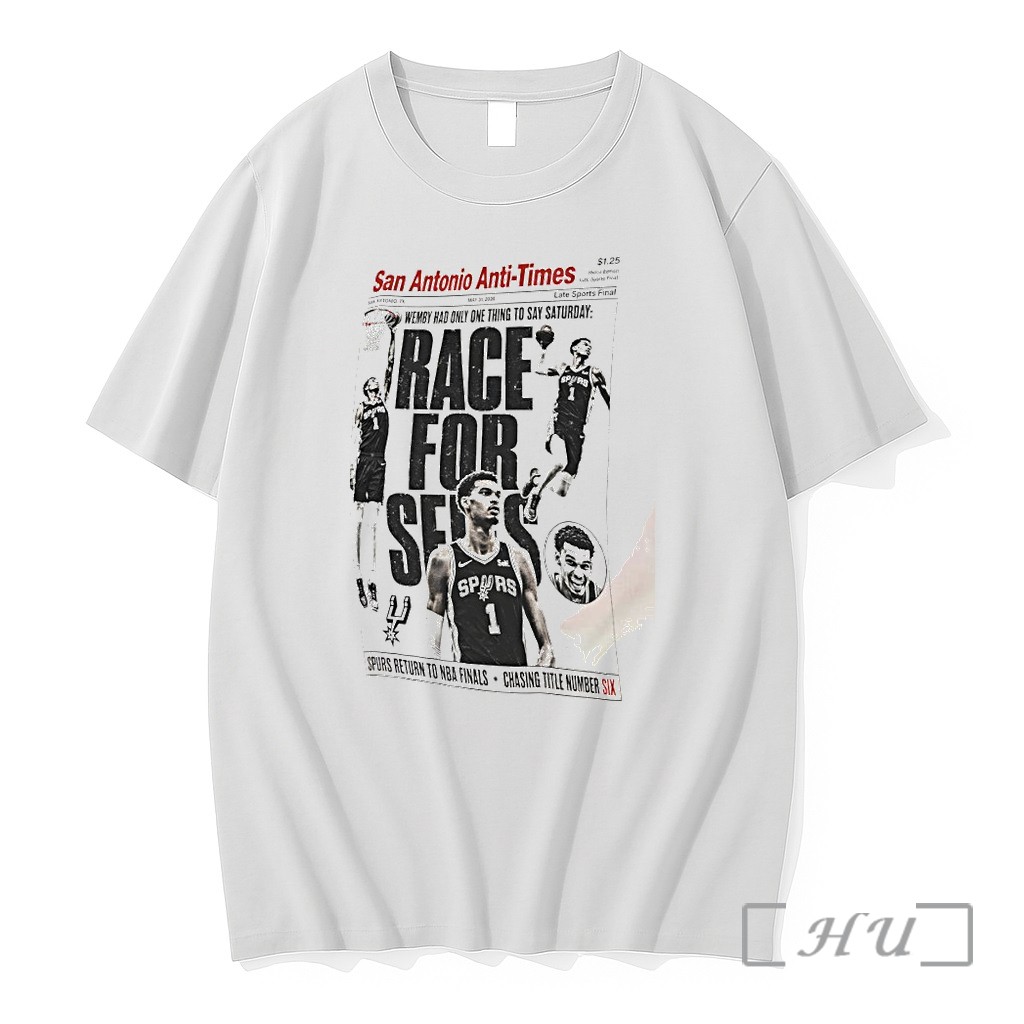 Officials Victor Wembanyama Race For Seis San Antonio Spurs Anti Times 2026 Basketball Premium T Shirts Sweater Hoodie