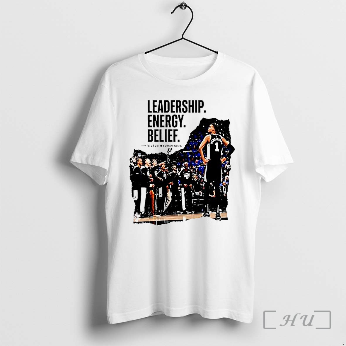 Officials Victor Wembanyama San Antonio Spurs Nba Leadership Energy Belief Premium T Shirts Sweater Hoodie