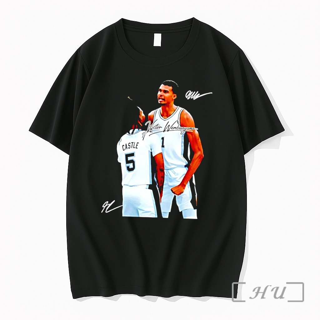 Officials Victor Wembanyama Stephon Castle San Antonio Spurs Nba Victor Wembanyama Castle 1 5 Black Premium T Shirts Sweater Hoodie
