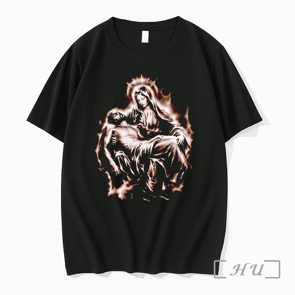 Officials Virgin Mary Cradling Jesus Christ After Crucifixion Pieta Christian Premium T Shirts Sweater Hoodie