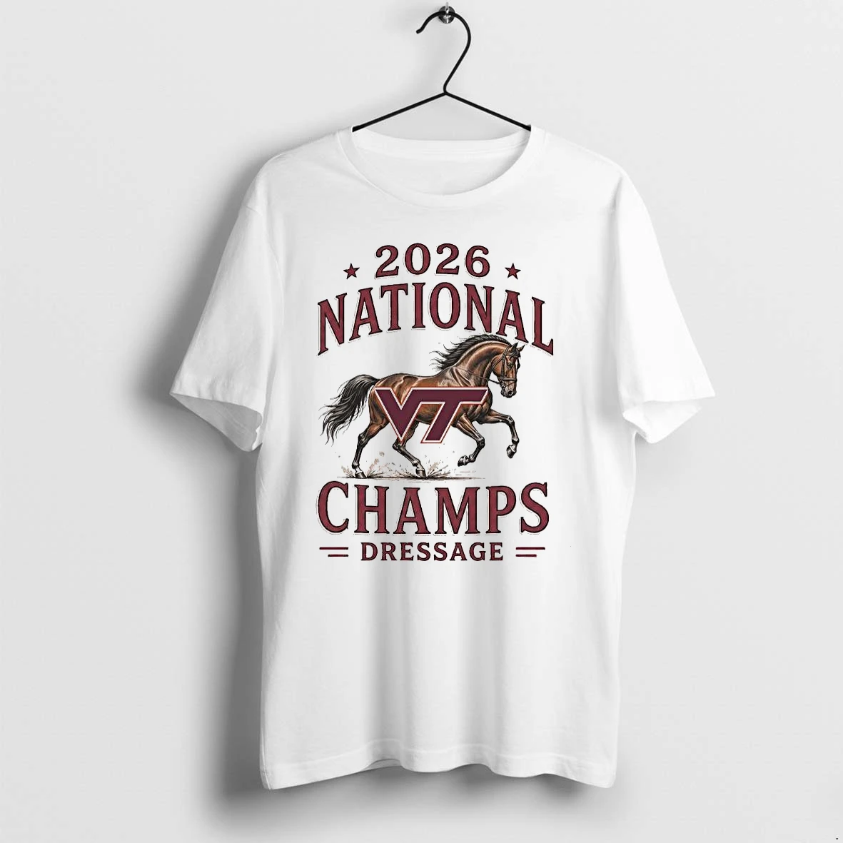 Officials Virginia Tech Hokies 2026 National Champs Dressage Horse 1 Premium T Shirt Sweatshirt Hoodie