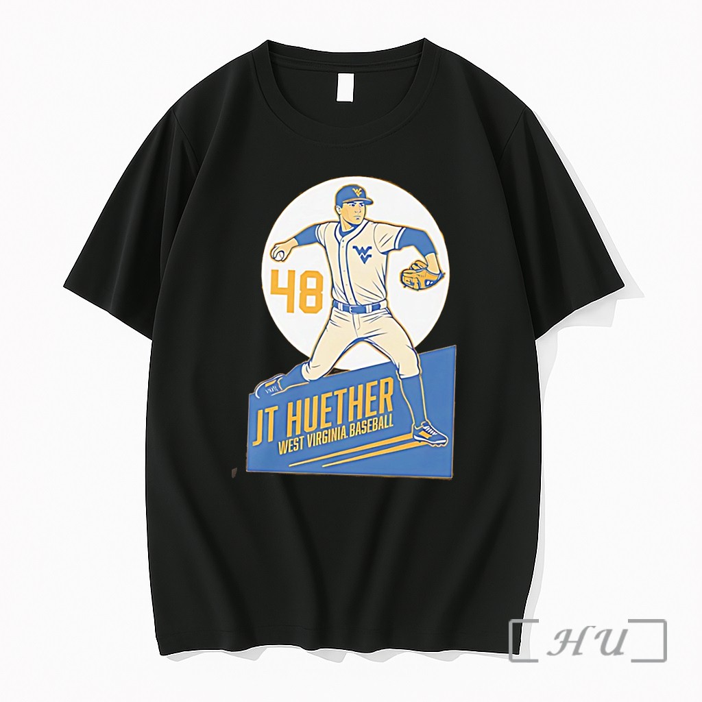 Officials West Virginia Mountaineers Jt Huether Number 48 Tee Premium T Shirts Sweater Hoodie