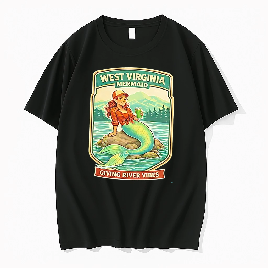 Officials West Virginia Mermaid Giving River Vibes Mermaid Tee Premium T Shirt Sweatshirt Hoodie