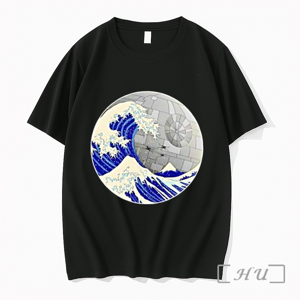 Officials X Wing Starfighters Death Star Star Wars The Great Wave Off Kanagawa Premium T Shirts Sweater Hoodie