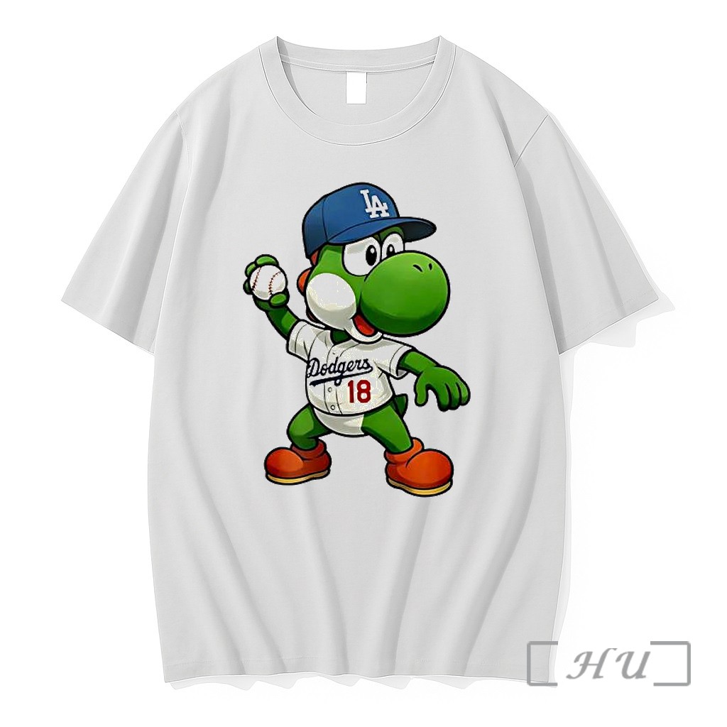 Officials Yoshi Los Angeles Dodgers 18 Cartoon Premium T Shirts Sweater Hoodie