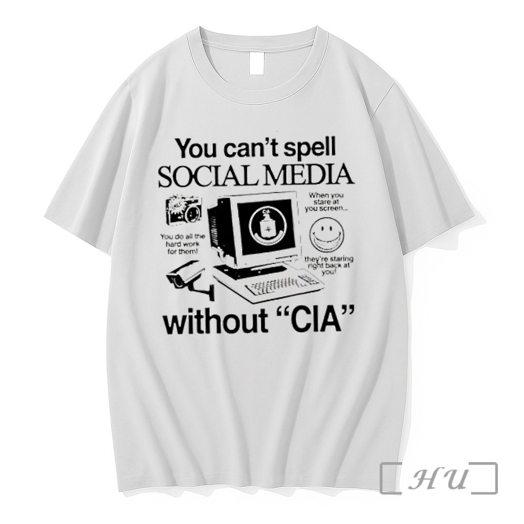 Officials You Cant Spell Social Media Without Cia Conspiracy Surveillance Theory Premium T Shirts Sweater Hoodie