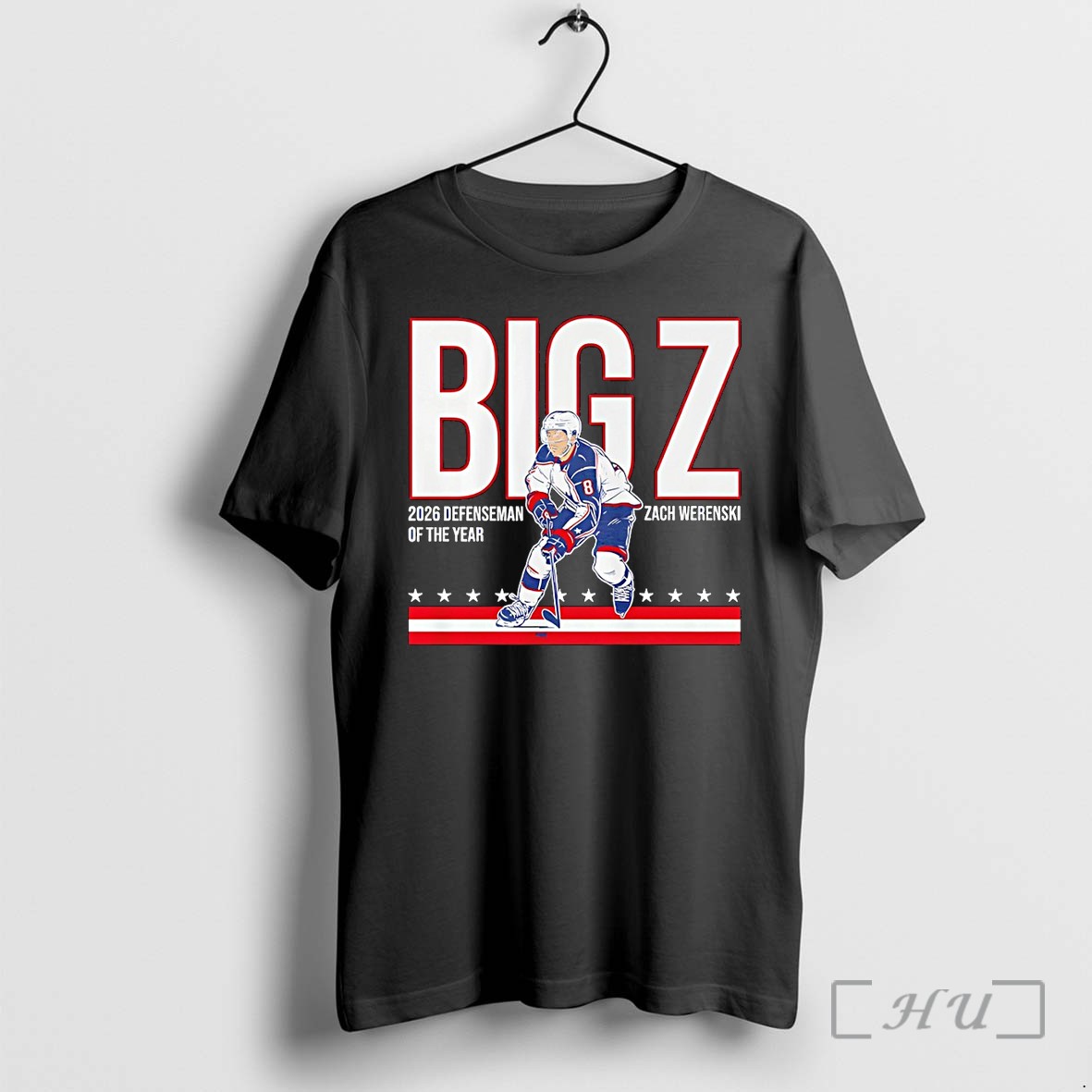 Officials Zach Werenski Columbus Blue Jackets Hockey Big Z 2026 Defenseman Of The Year Premium T Shirts Sweater Hoodie