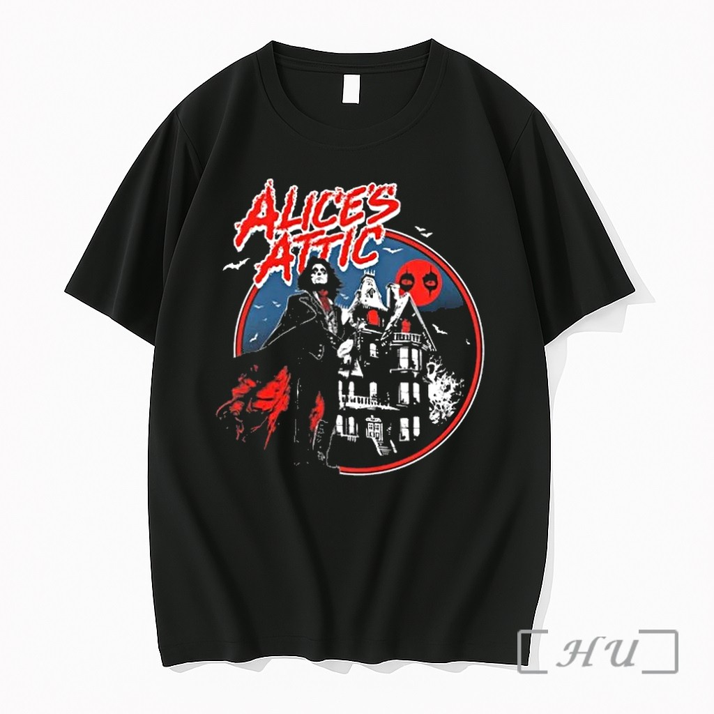 Officials Alice Cooper Haunted House Welcome To The Nightmare Of Alices Attic Premium T Shirts Sweater Hoodie