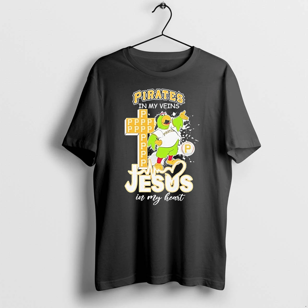 Officials Pittsburgh Pirates In My Veins Jesus In My Heart Mascot Premium T Shirt Sweatshirt Hoodie
