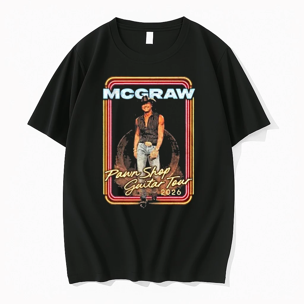 Officials Tim Mcgraw Pawn Shop Guitar Tour 2026 Dates Neon Premium T Shirt Sweatshirt Hoodie