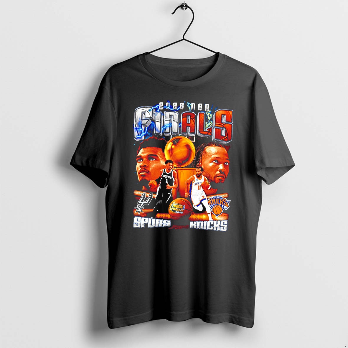 Original 2026 Nba Finals Spurs Vs Knicks Graphic Tee Tshirts