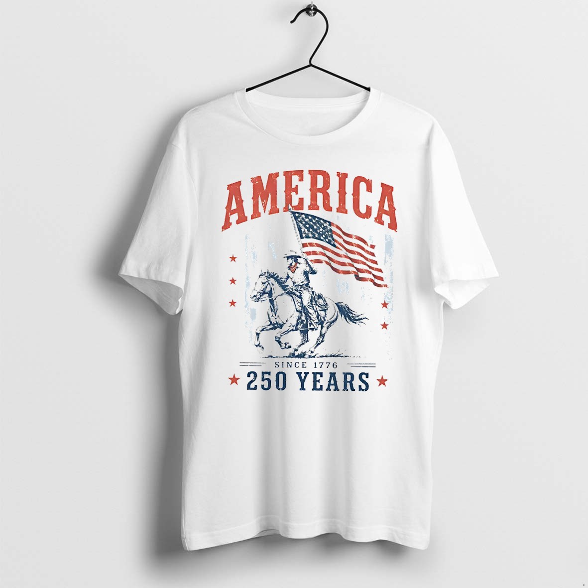 Original American Cowboy Horse Flag America Since 1776 250 Years Tshirts