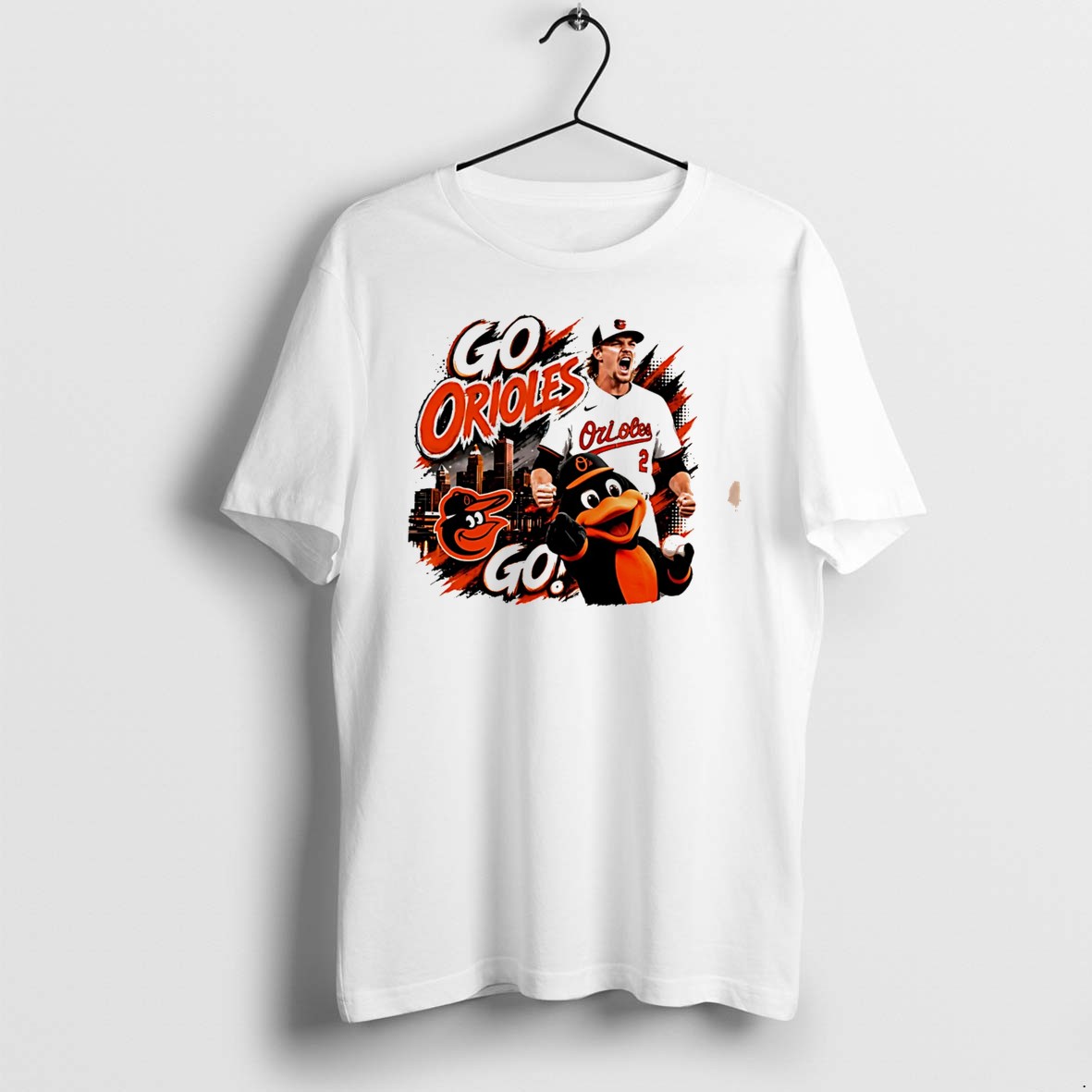 Original Baltimore Orioles Go Orioles Mascot Graphic Tee Tshirts