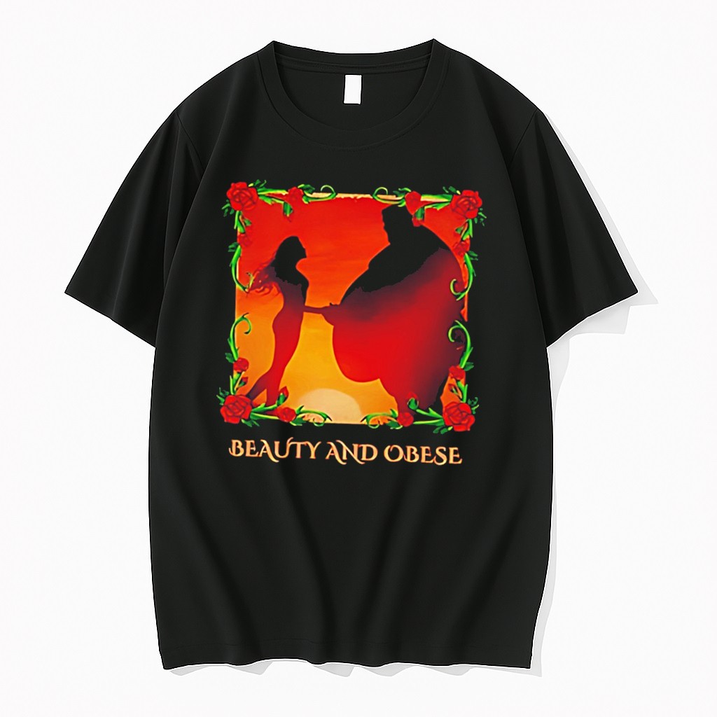 Original Beauty And Obese Meme Graphic Tee Tshirts