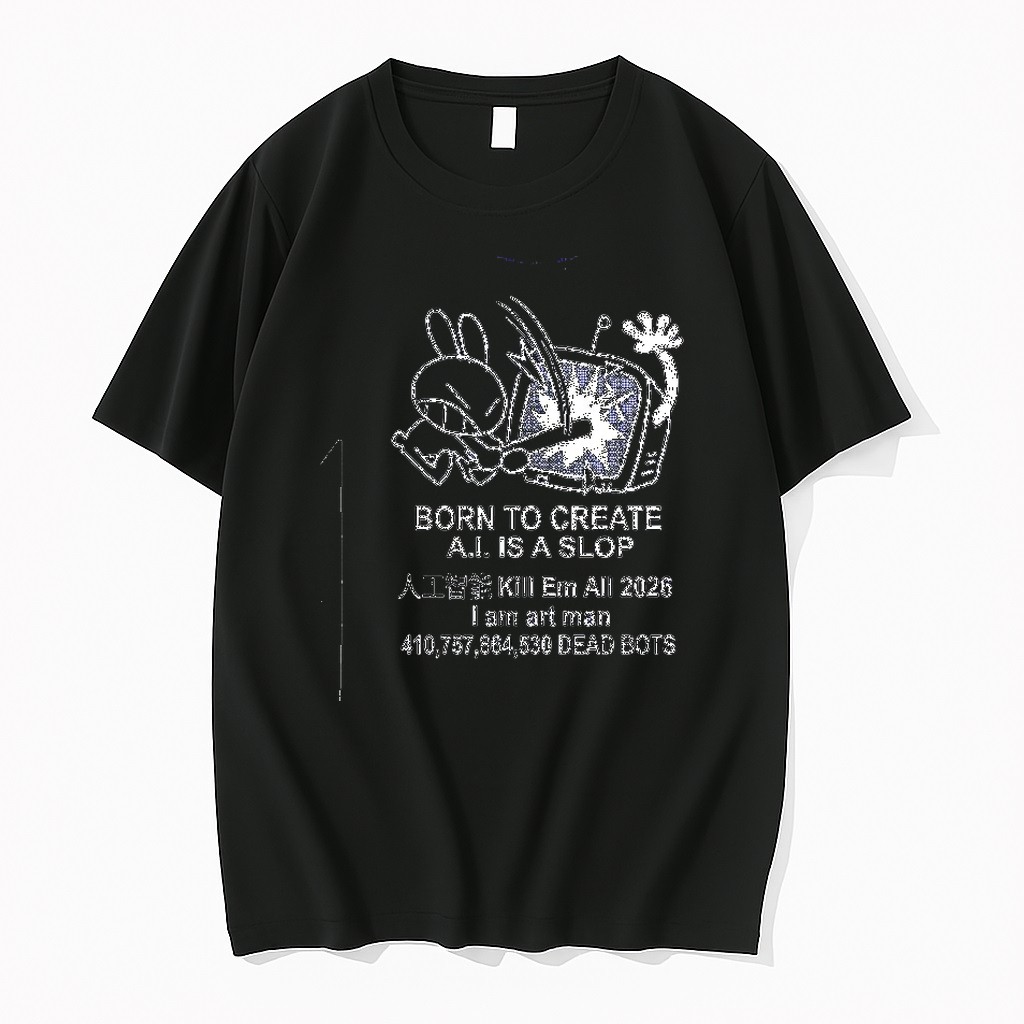 Original Born To Create A I Is A Slop Kill Em All 2026 I Am Art Man 410 757 864530 Dead Bots Tshirts