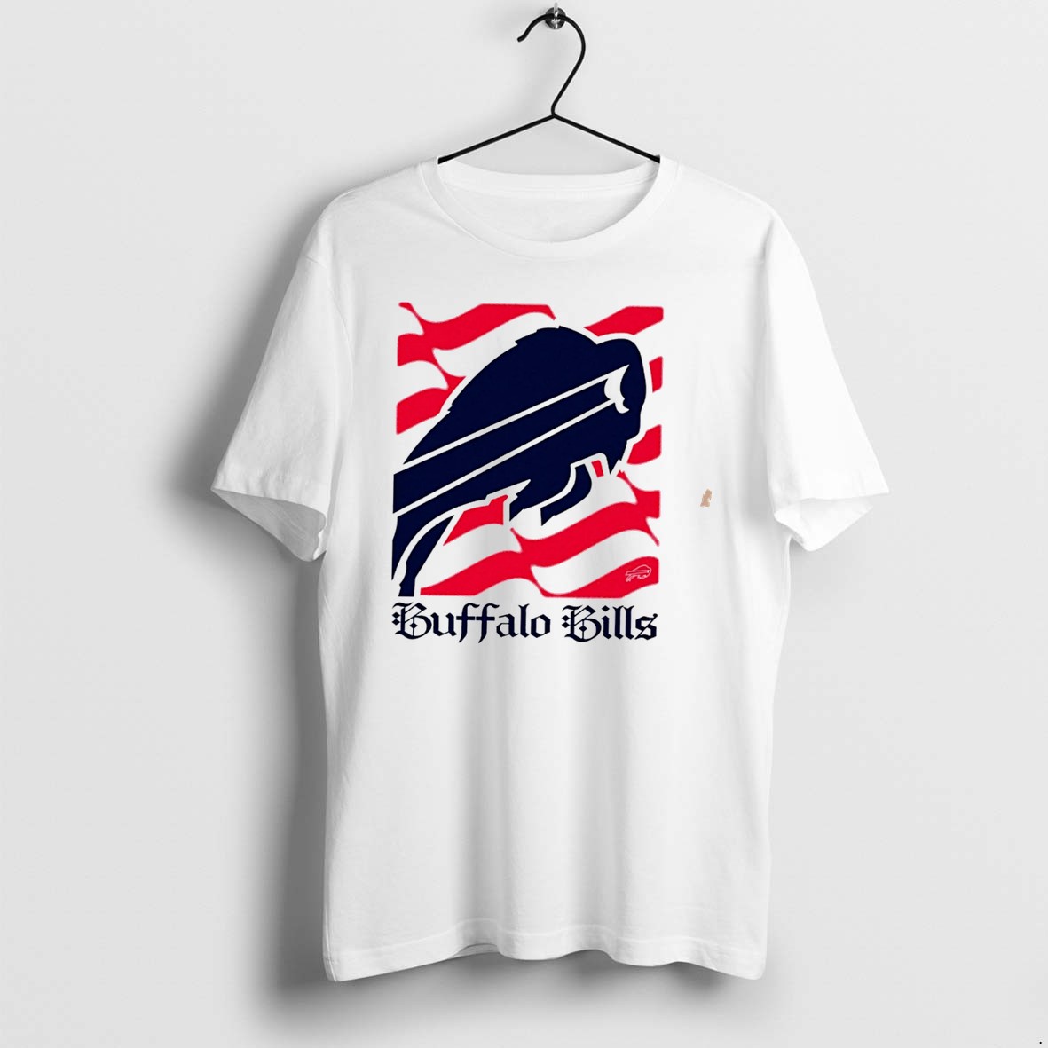 Original Buffalo Bills American 250th Flag Heritage Wordmark Tee Tshirts