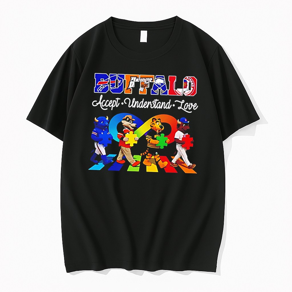 Original Buffalo Sports Accept Understand Love Mascot Tee Tshirts