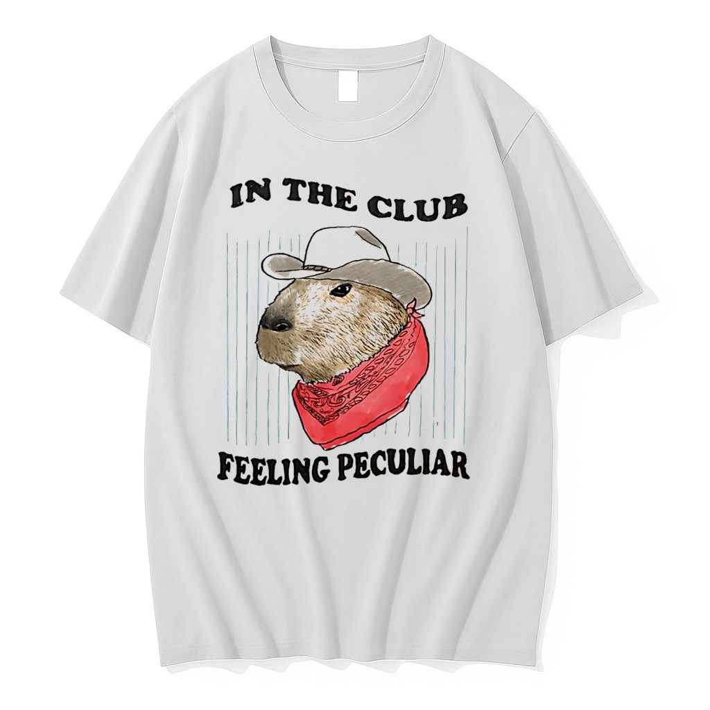 Original Capybara In The Club Feeling Peculiar Tee Tshirts