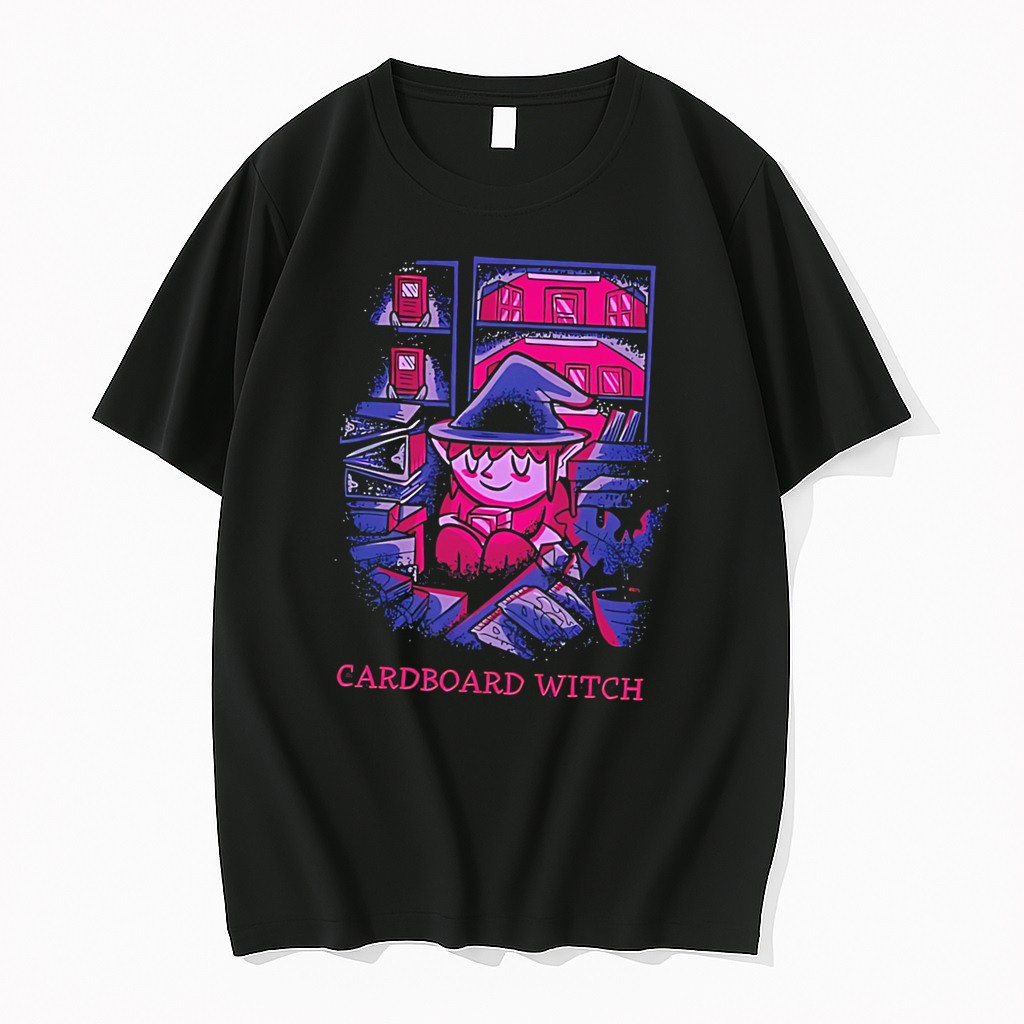 Original Cardboard Witch Illustration Tee Tshirts