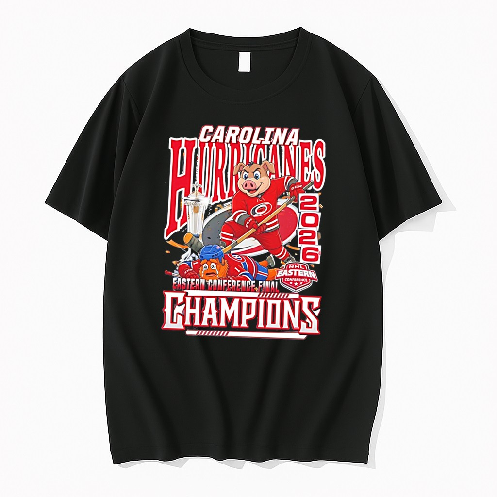 Original Carolina Hurricanes 2026 Eastern Conference Champions Mascot Tee Tshirts