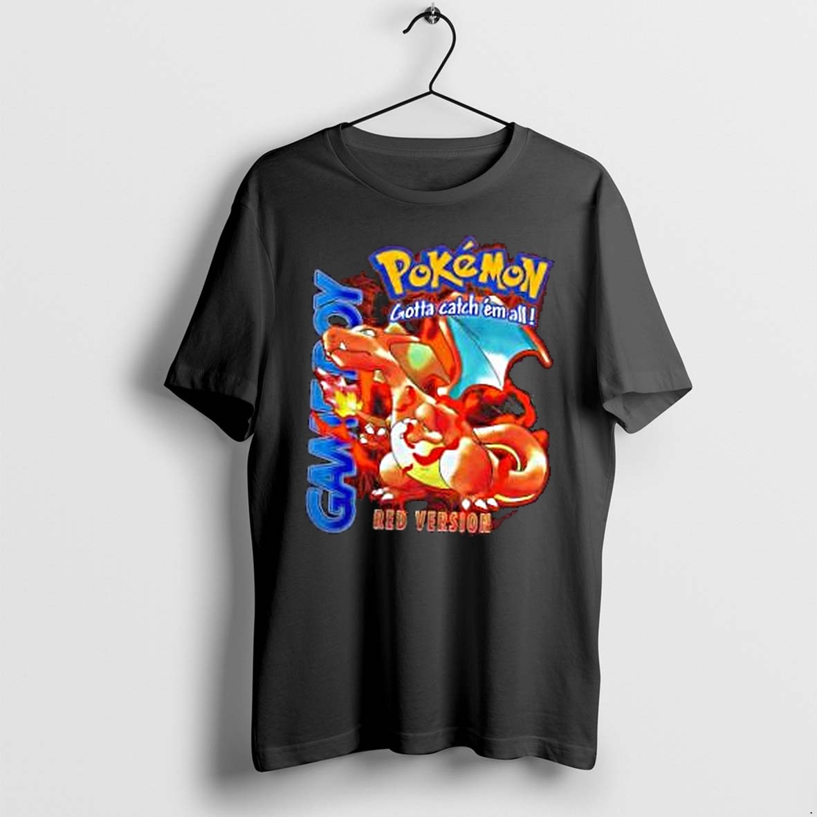 Original Charizard Pokemon Gotta Catch Em All Game Boy Red Version Tshirts